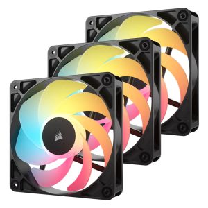 Corsair RS120-R ARGB 120mm PWM Reverse 3xFans – Black