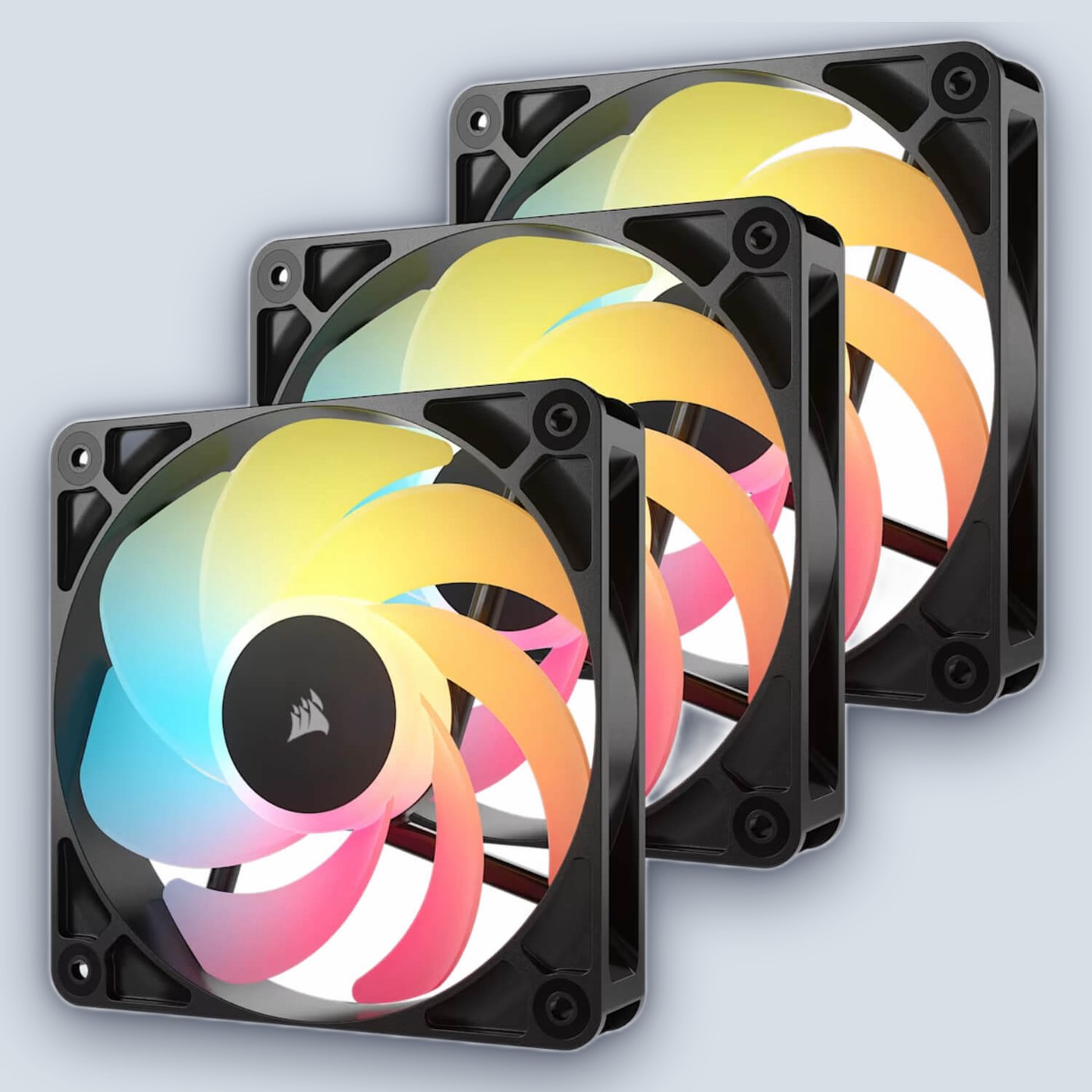 Corsair RS120-R ARGB 120mm PWM Reverse 3xFans - Black