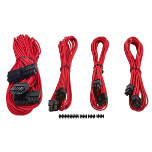 Corsair Premium Individually Sleeved PSU Cable Kit Starter Package Type 4 (Generation 3) – Red