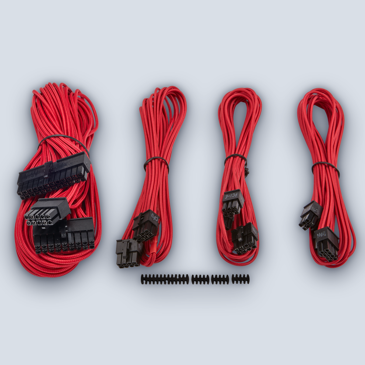 Corsair Premium Individually Sleeved PSU Cable Kit Starter Package Type 4 (Generation 3) – Red