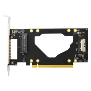 Expansion Card PCIe5.0 x16 to 2xU.2 (SFF-8639) + MCIO x8