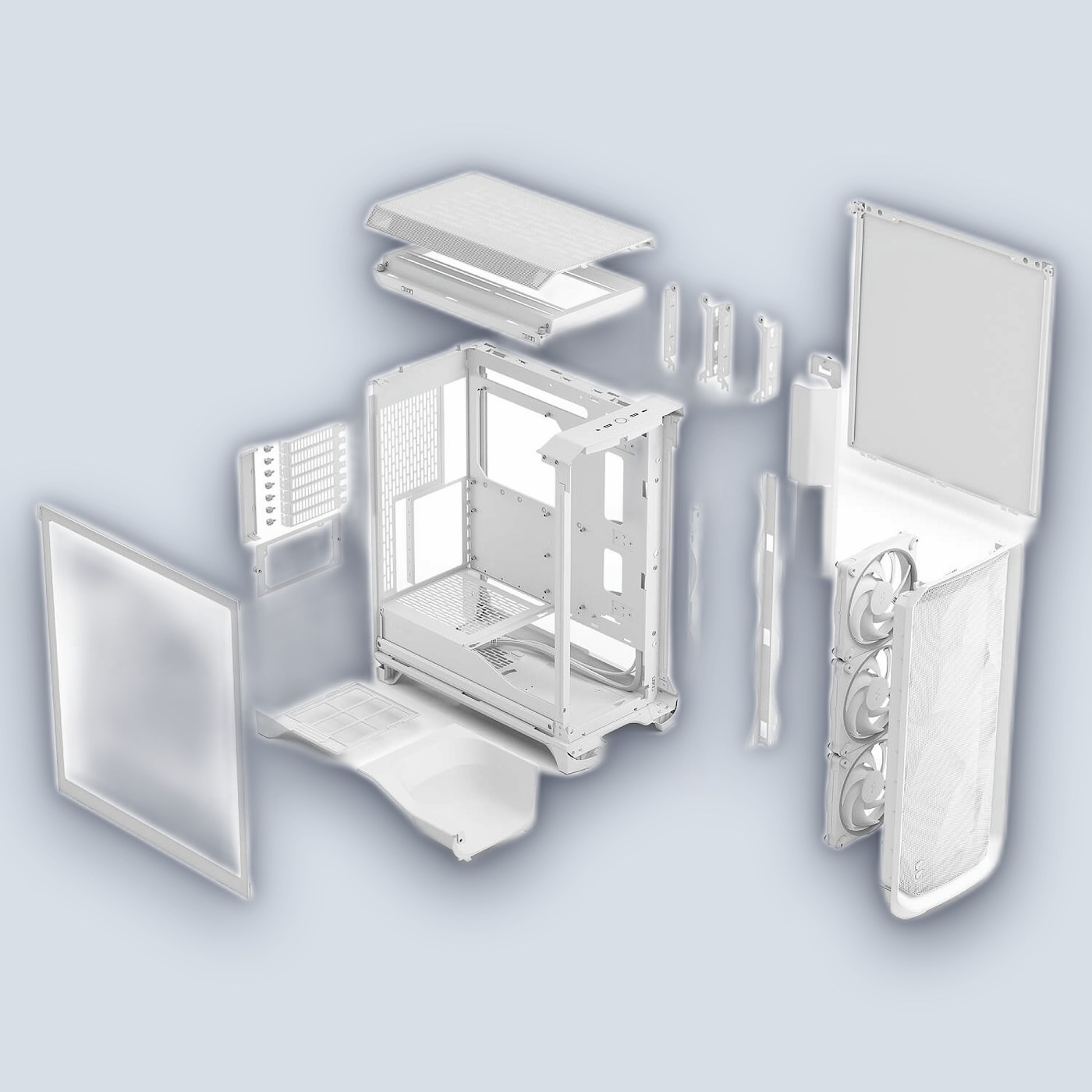 Fractal Design Meshify 3 White RGB TG Clear Tint PC Case โ image 7