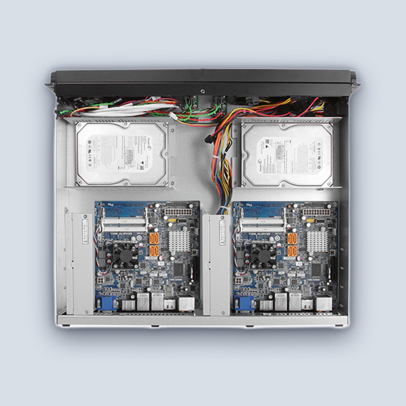 iSTAR Industrial Grade 2U Chassis for DUAL Mini-ITX System