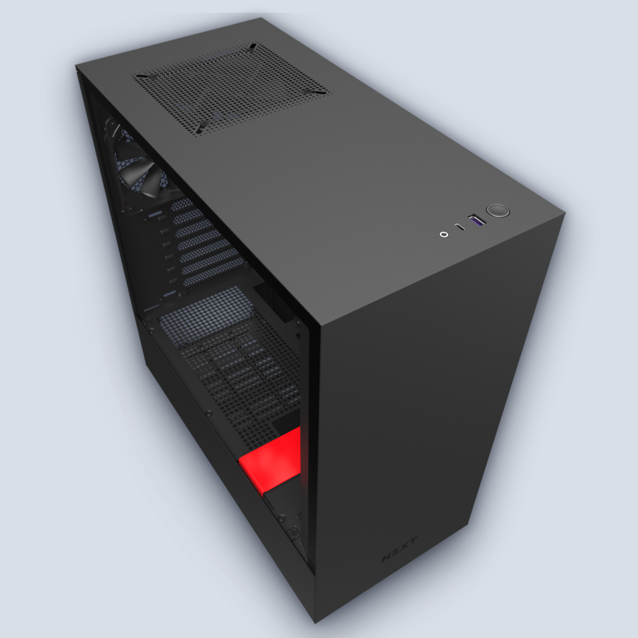 NZXT H510 Matte Black/Red PC Case โ image 2