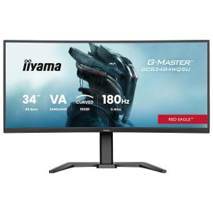 IIYAMA 34″ G-Master VA UWQHD 180Hz 0.4ms 1500R Curved Gaming Monitor (GCB3484WQSU)