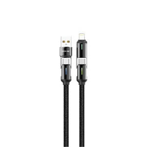 Green Lion Green Lion 4 in 1 LED Braided Cable 60W – Black