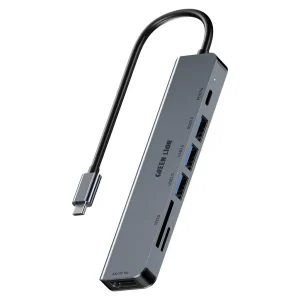 Green Lion Green Lion 7-in-1 USB-C Hub – Gray