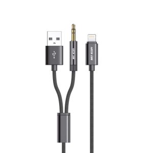 Green Lion 2 In 1 AUX Braided Cable (1.2m)