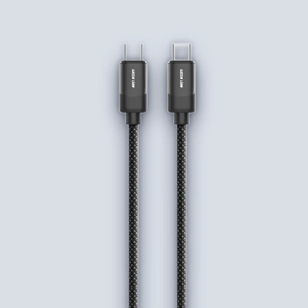 Green Lion Green Lion USB-C to USB-C Braided Cable 1m 60W – Black