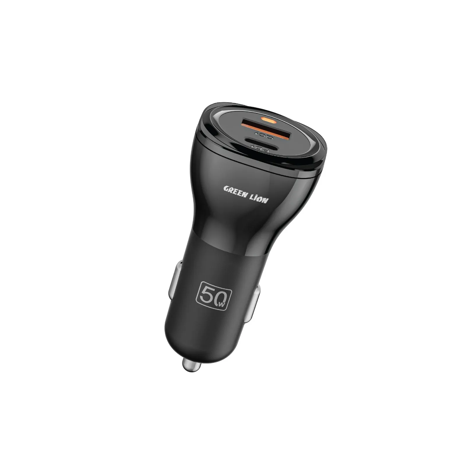 Green Lion Green Lion Dual Port Car Charger 50W – Black