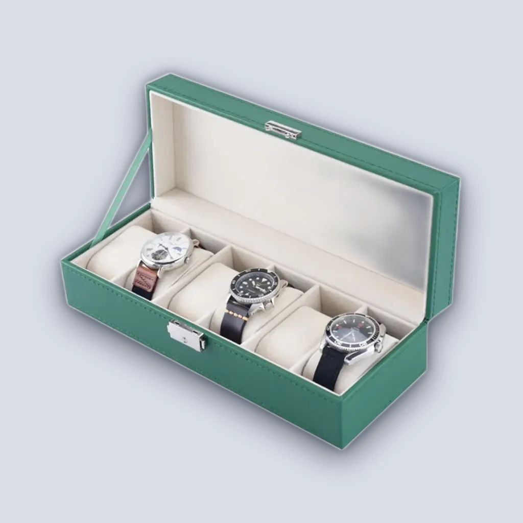 Green Lion Elegant Watch Box 6 Slots – Green – Normal