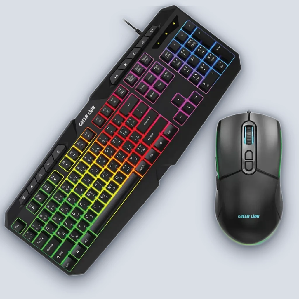 Green Lion Green Lion GK-400 RGB Gaming Keyboard + Mouse – Black