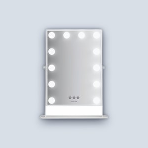 Green Lion Glam Shine Makeup Mirror 12 LED Lights – White