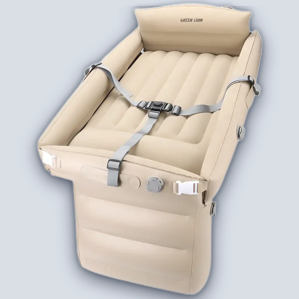 Green Lion Inflatable Toddler Travel Bed – Beige
