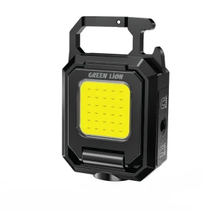 Green Lion Green Lion Keychain Light with Foldable Design – Black