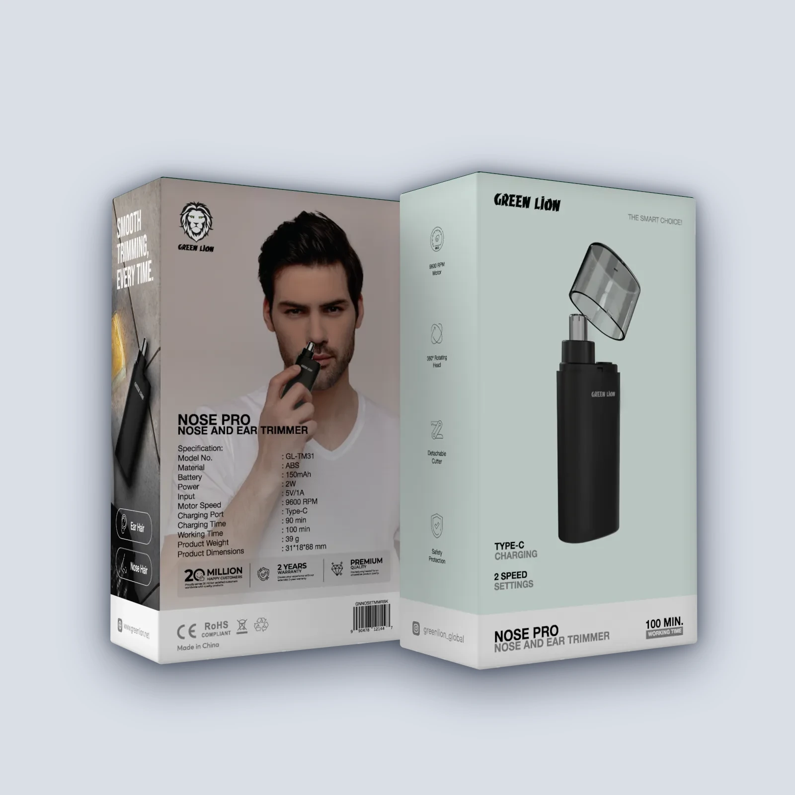 Green Lion Green Lion Nose Pro Nose and Ear Trimmer – Black
