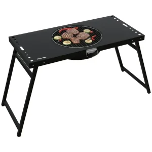 Green Lion Green Lion Portable BBQ Camping Table – Black