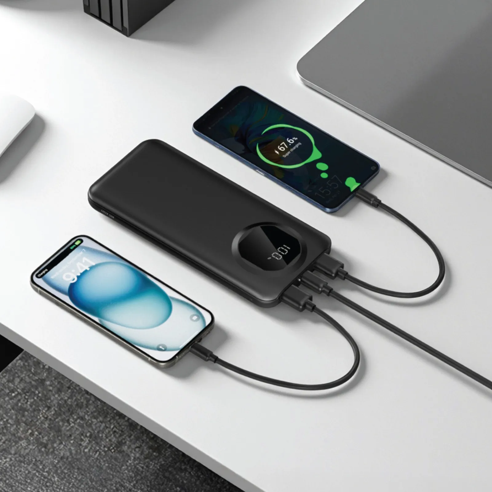 Green Lion Green Lion Nairo 10000mAh Power Bank – Black