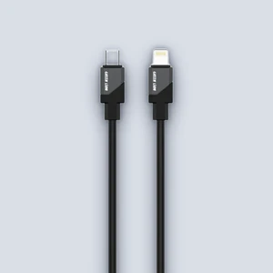 Green Lion USB-C to Lightning Silicone Cable – Black