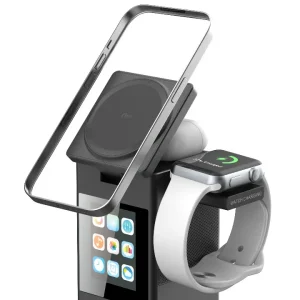 Green Lion Smart Station Pro LCD Display Wireless Charger with Speaker – Black