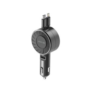 Green Lion Green Lion Telescopic 50W Car Charger – Black