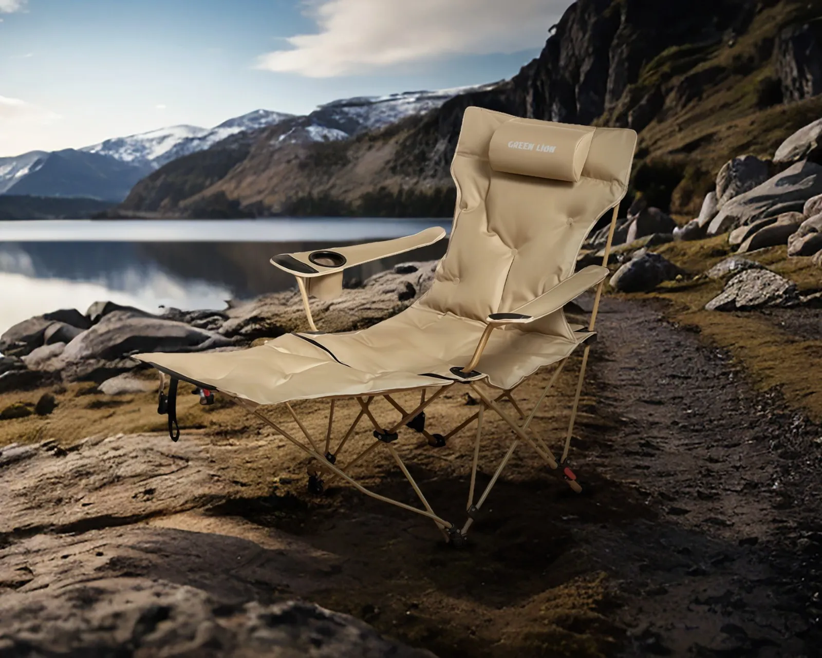 Green Lion Green Lion Vestro Camping Chair – Beige
