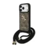 Guess Guess 4G PU Leather Case With big 4G Logo & Lanyard For iPhone 17 Pro Max – Brown