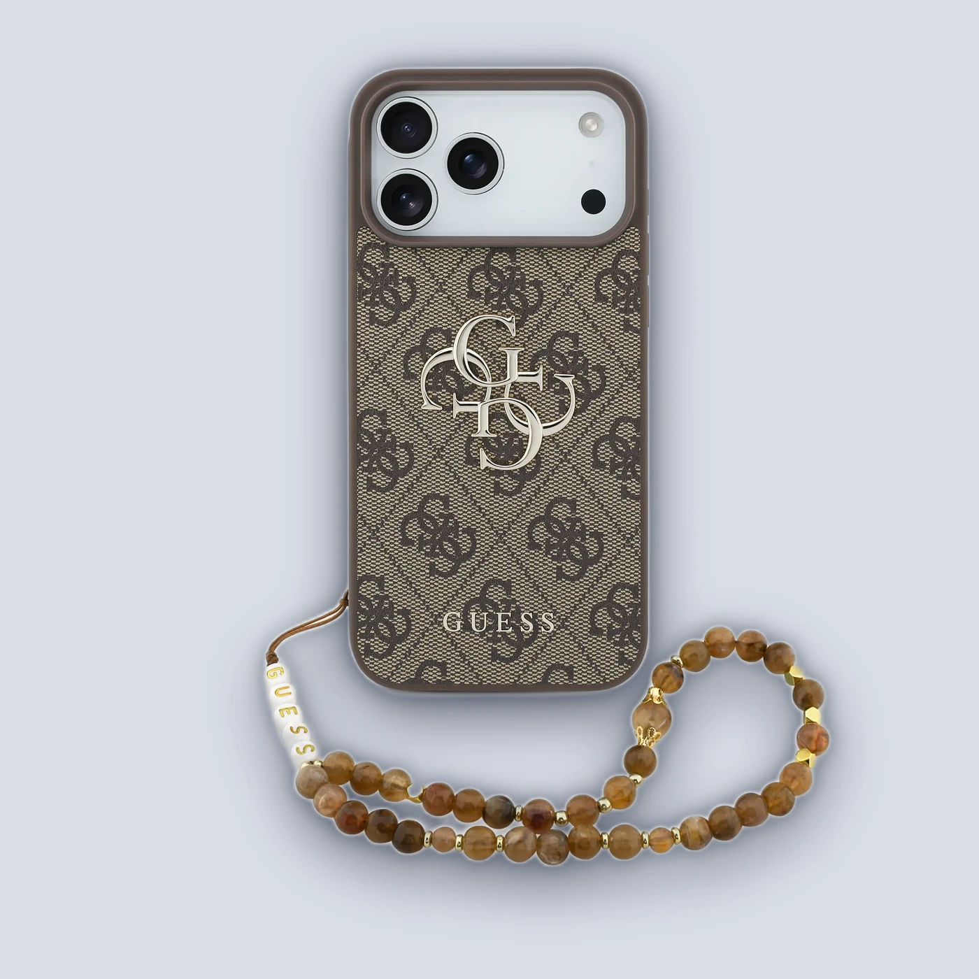 Guess Guess 4G PU Leather Case With Big 4G & Classic Logo For iPhone 17 Pro Max – Brown