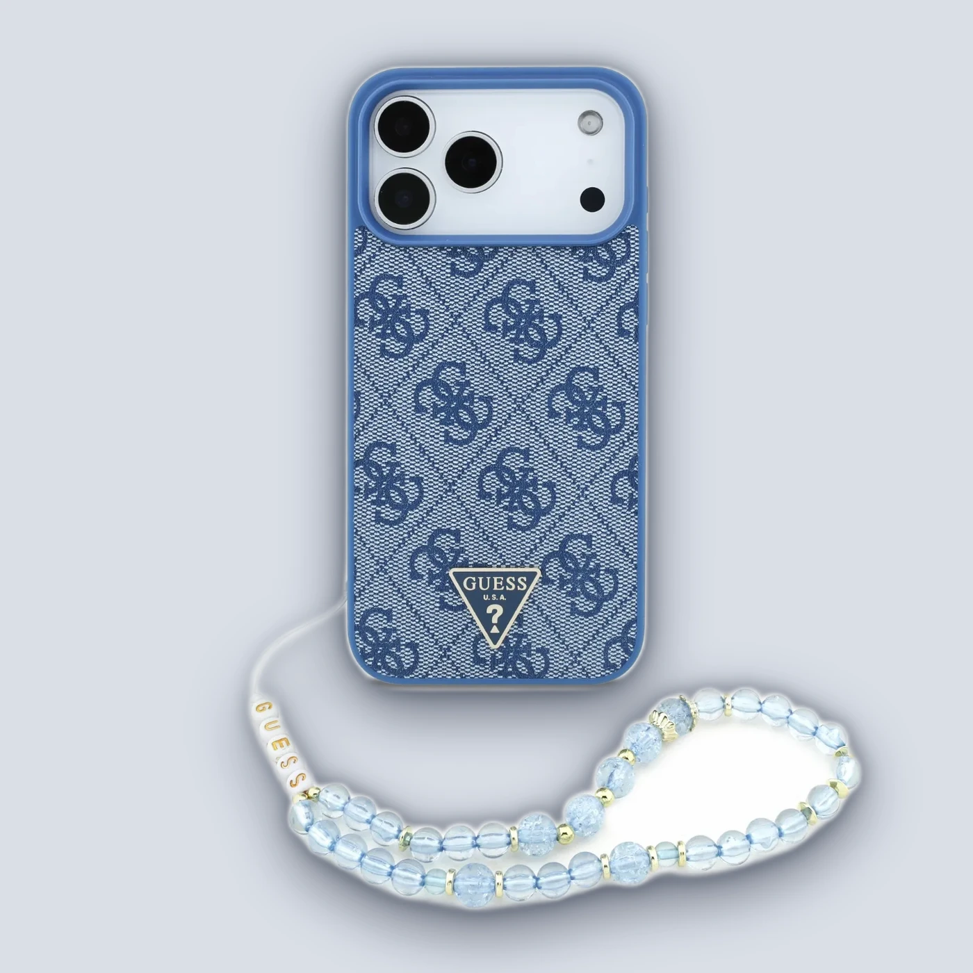 Guess Guess MagSafe 4G PU Leather Case With Small 4G Logo & Lanyard For iPhone 17 Pro