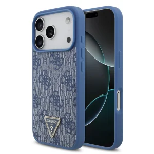 Guess Guess MagSafe 4G Pattern PU Leather Case With Lanyard & Triangle Logo For iPhone