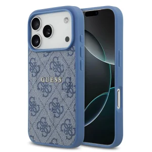 Guess Guess MagSafe 4G PU Leather Case With Classic Logo For iPhone 17 Pro – Blue