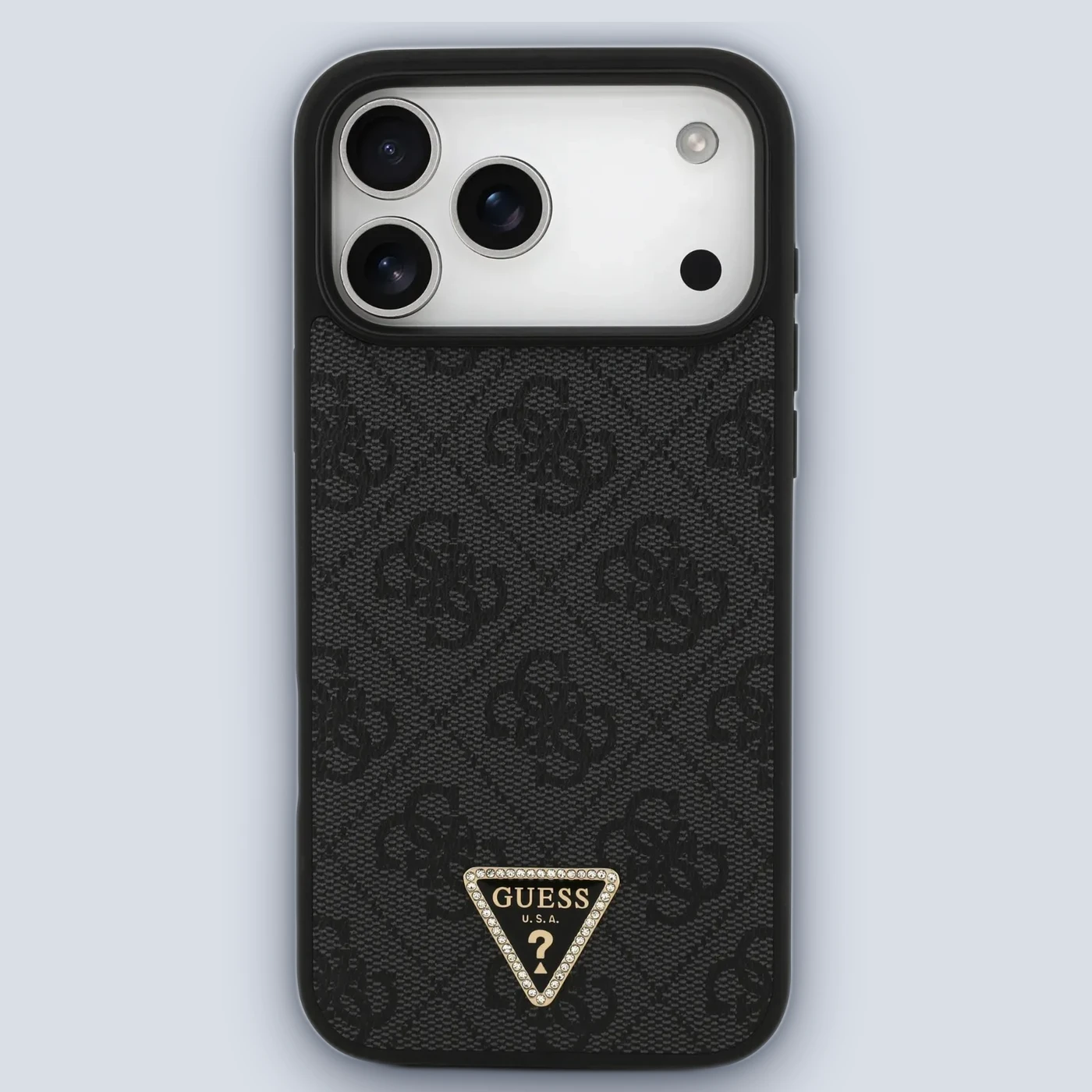 Guess Guess MagSafe 4G Pattern PU Leather Case With Lanyard & Triangle Logo For iPhone