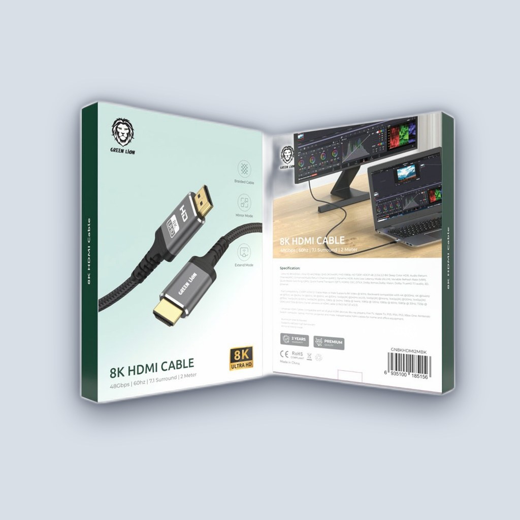 Green Lion Green Lion 8K HDMI Cable 2 Meter – Black