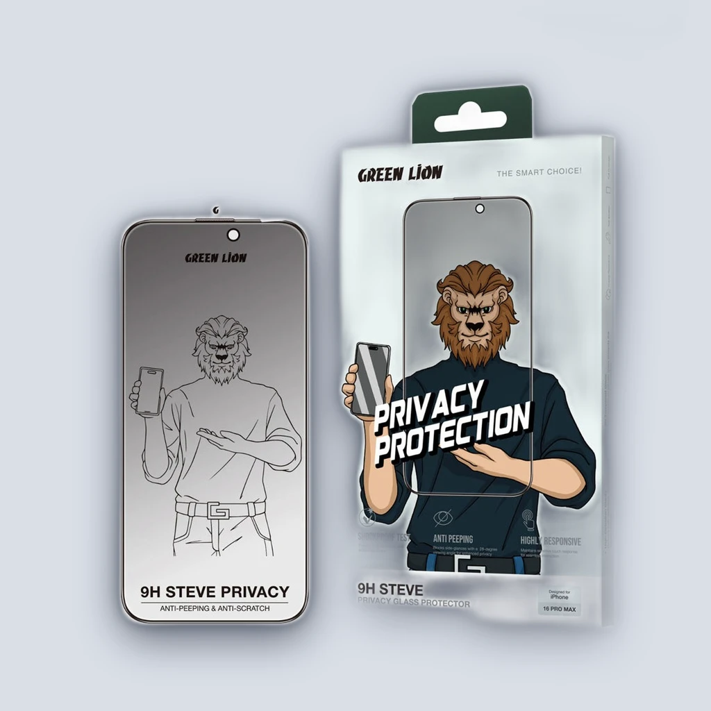 Green Lion Green Lion 9H Steve Privacy Anti-Peeping Glass – Black Edge