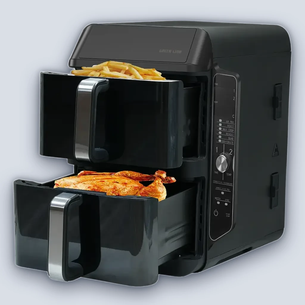 Green Lion Double-Decker Pro Digital Air Fryer 10.2L – Black