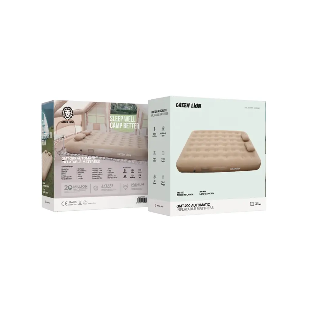 Green Lion Green Lion GMT-200 Automatic Inflatable Mattress – Beige