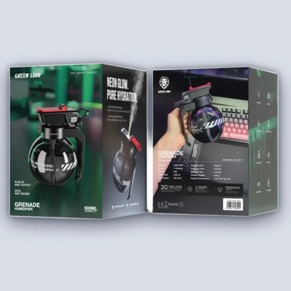 Green Lion Green Lion Grenade Humidifier 500mL – Black