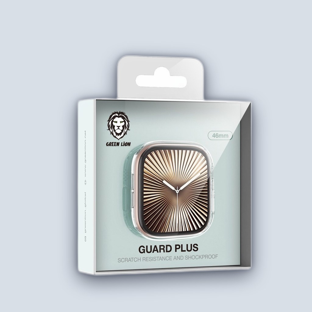 Green Lion Green Lion Guard Plus PC Case for Apple Watch – Clear