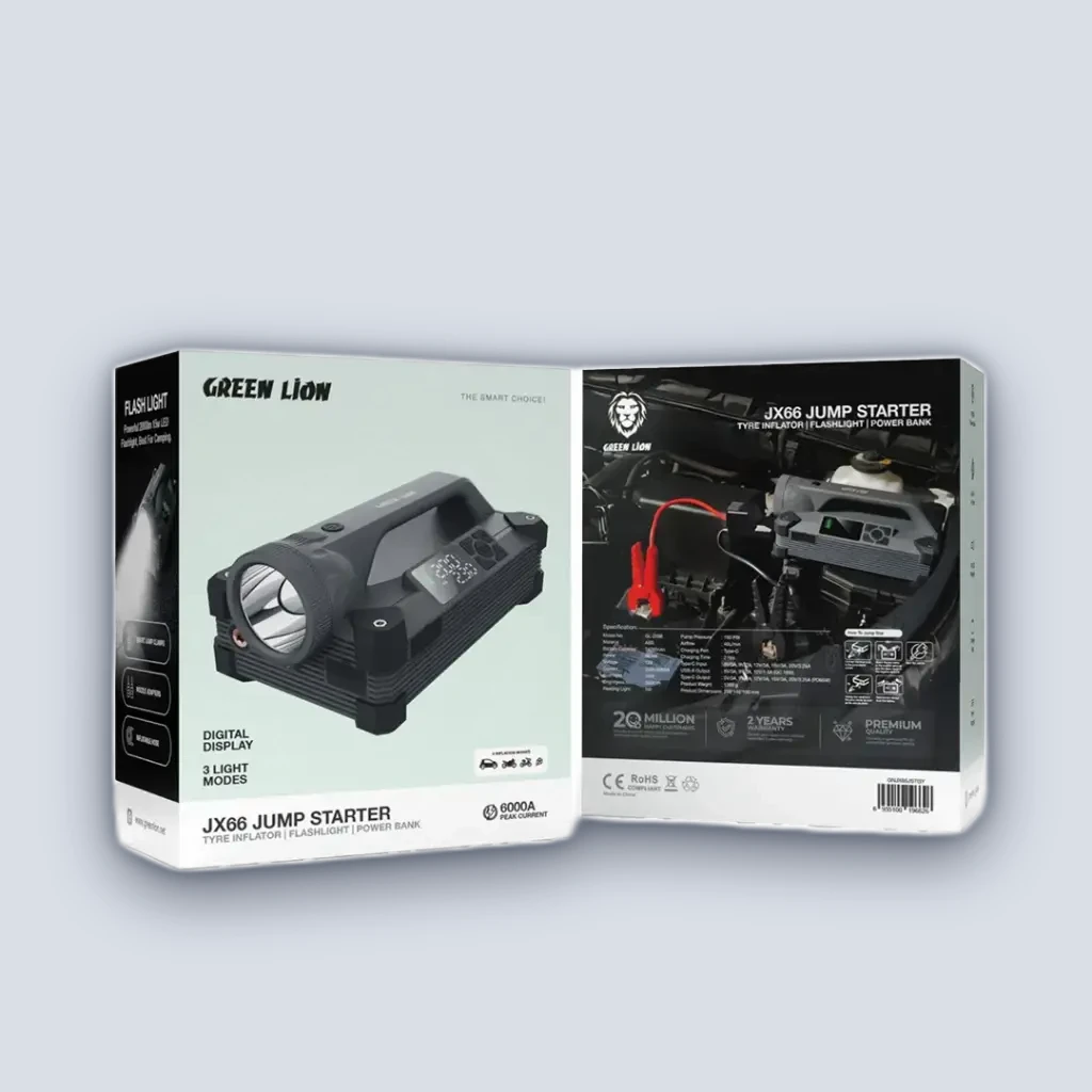 Green Lion Green Lion JX66 Jump Starter 24000mAh – Gray