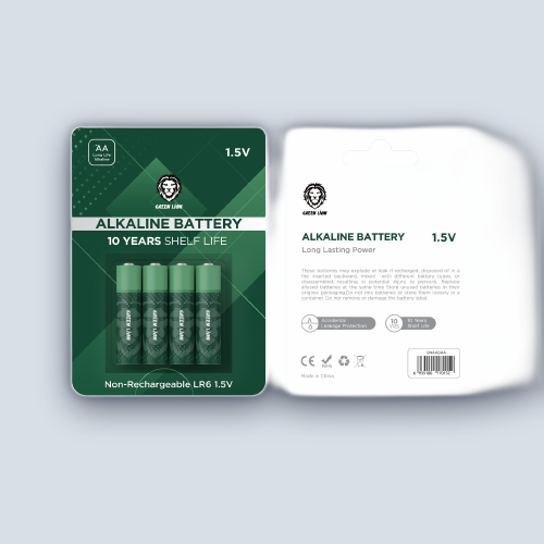 Green Lion Alkaline Battery AAA ( 4pcs/pack ) 271400mAh / 1.5V – Green