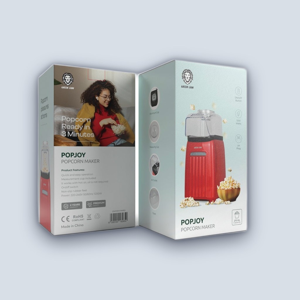 Green Lion Green Lion PopJoy Pop Corn Maker 1200W 270mL – Red