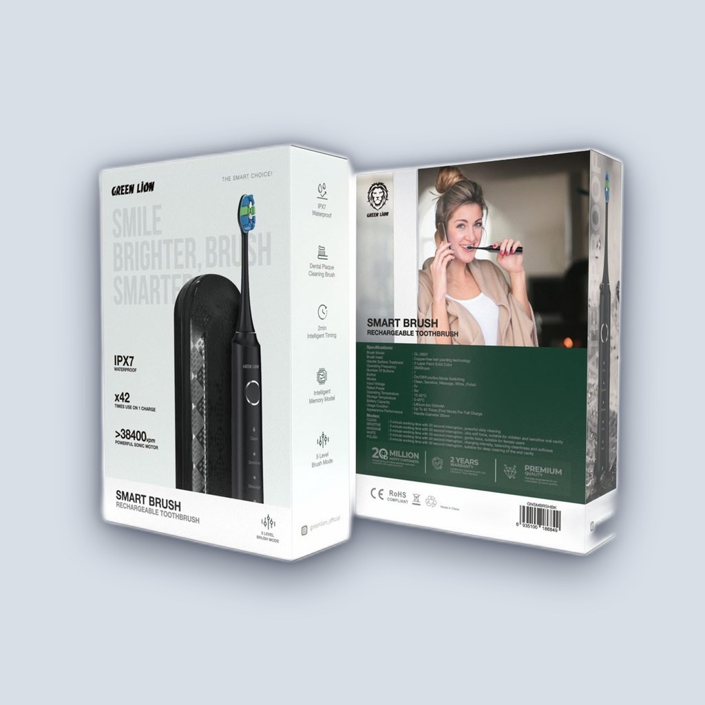 Green Lion Green Lion Smart Brush Rechargeable Toothbrush – Black
