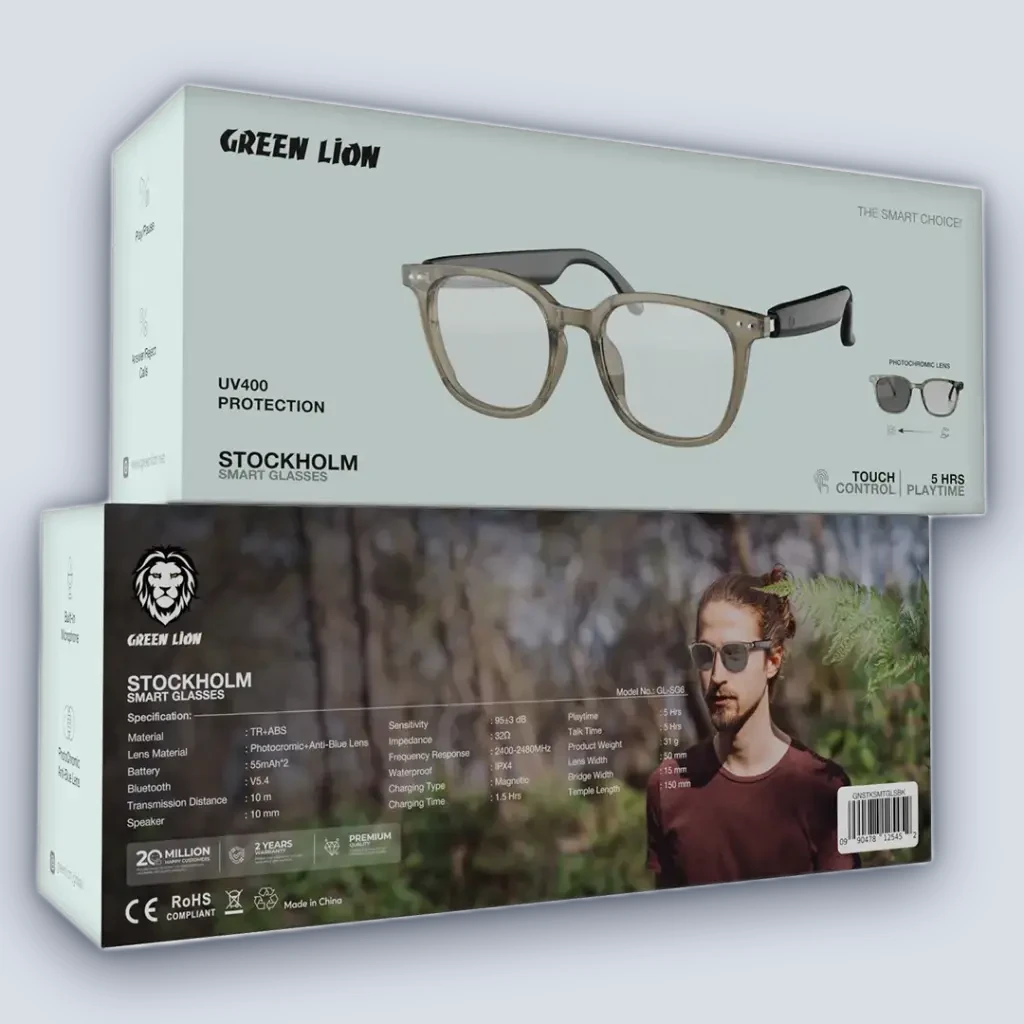 Green Lion Green Lion Stockholm Smart Glasses – Black