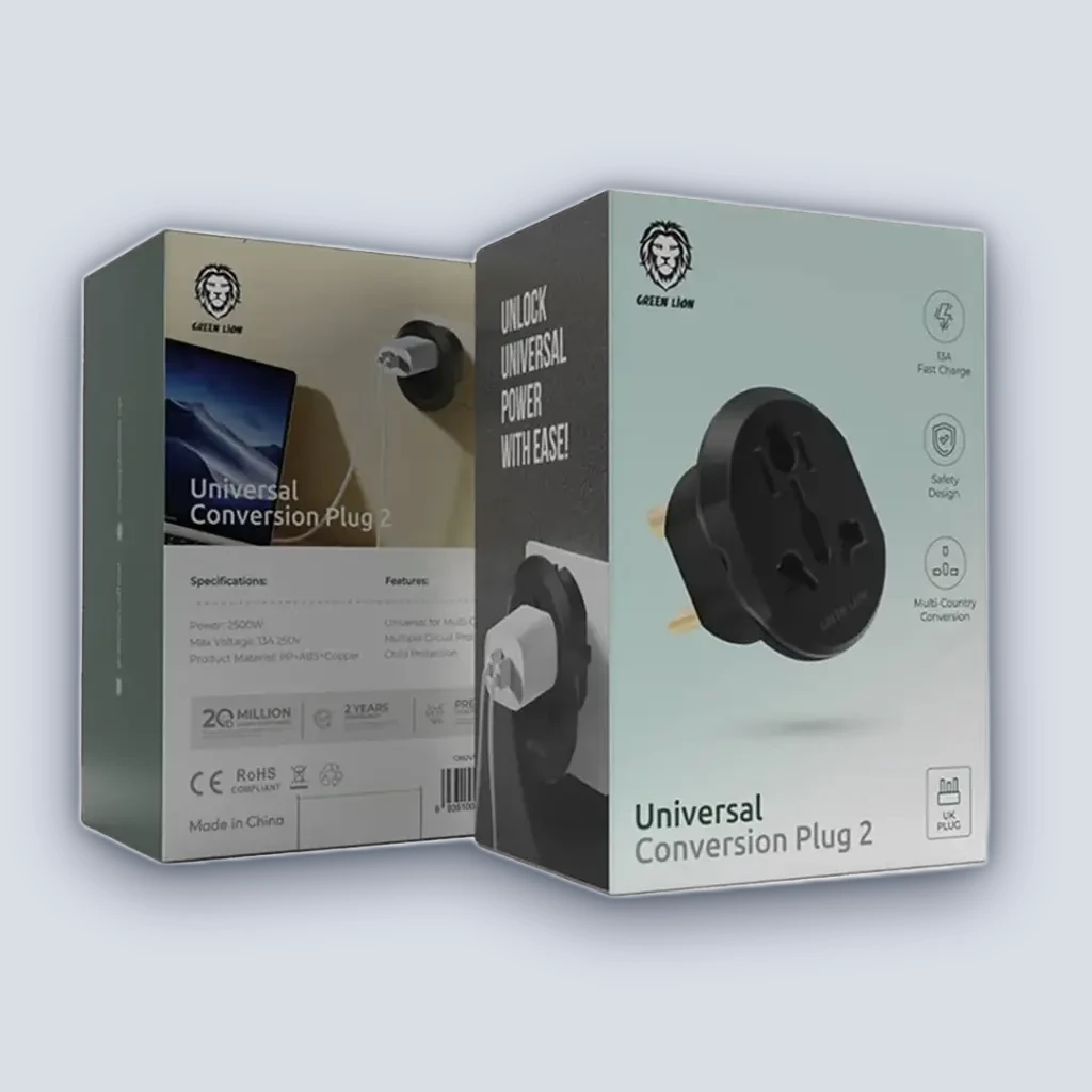 Green Lion Green Lion Universal Conversion Plug 2 UK – Black