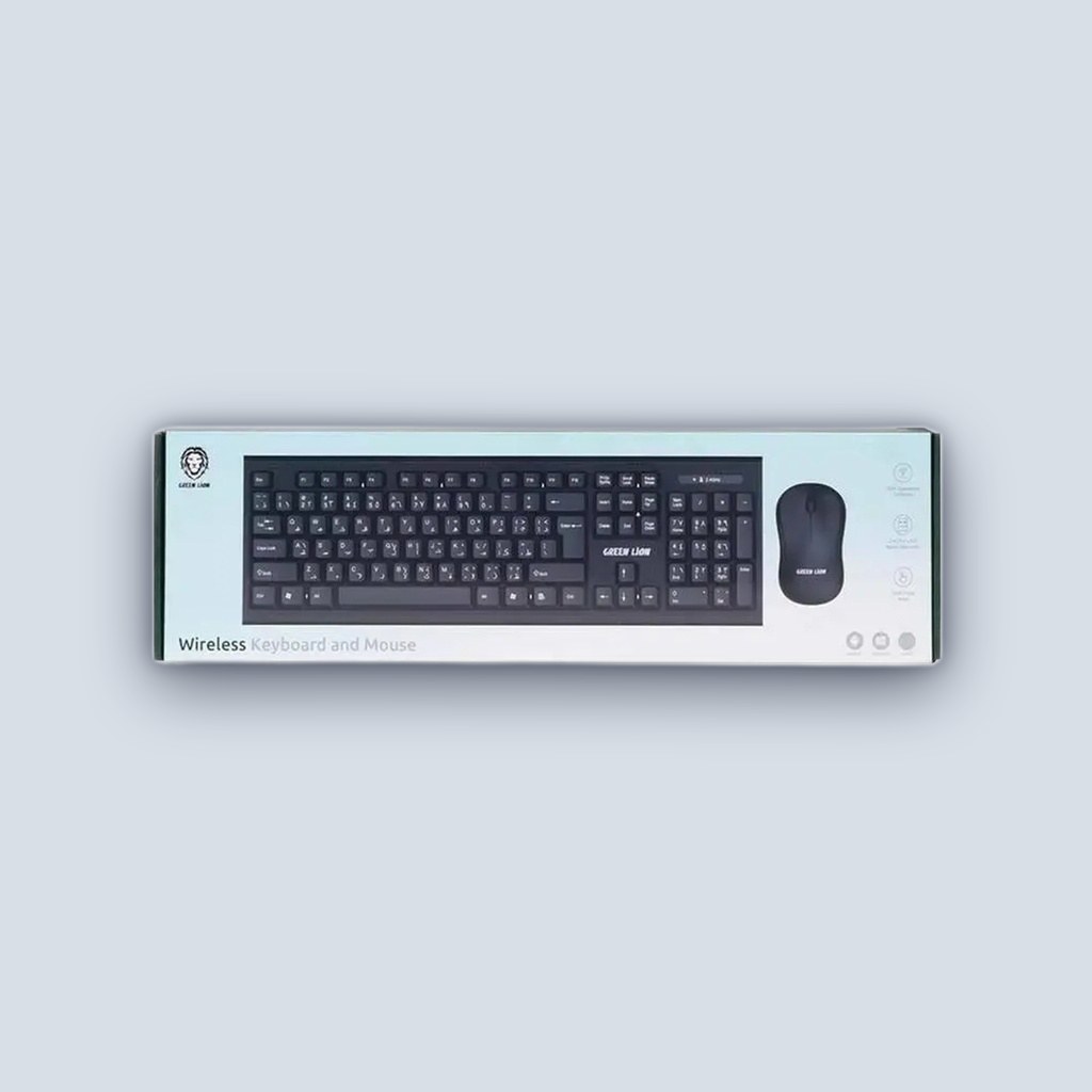 Green Lion Green Lion Wireless Keyboard And Mouse – Black
