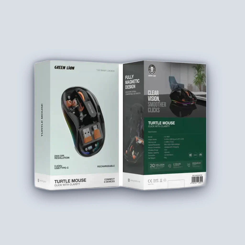 Green Lion Green Lion Wireless Turtle Mouse 2400DPI