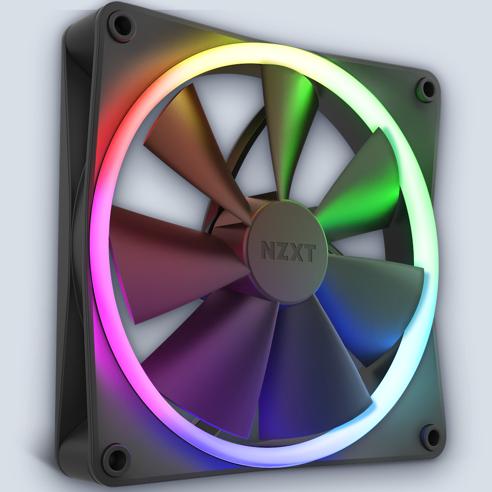 NZXT F140RGB 140mm RGB Black Fan โ image 2