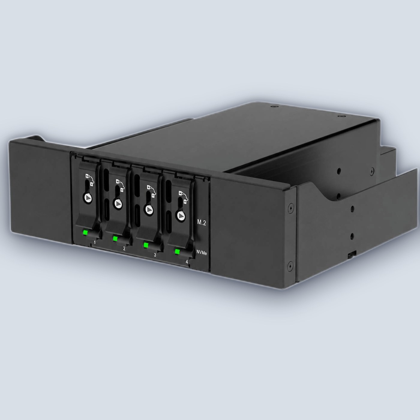 IPPON 4xM.2 to 2xMCIO 8i in 5.25″ Bay PCIe5.0 Back Plane