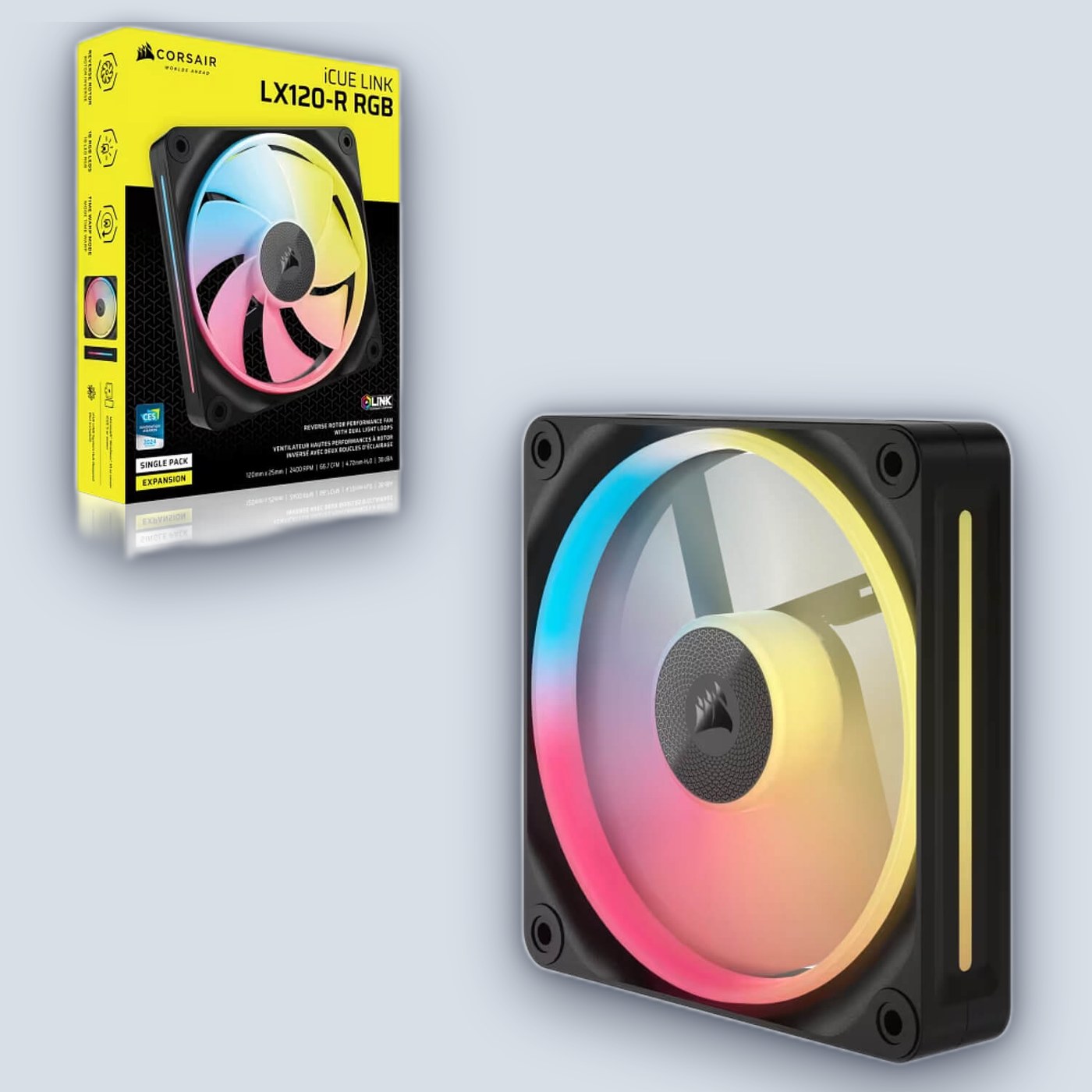 Corsair iCUE LINK LX120-R RGB 120mm PWM Reverse Fan — image 2