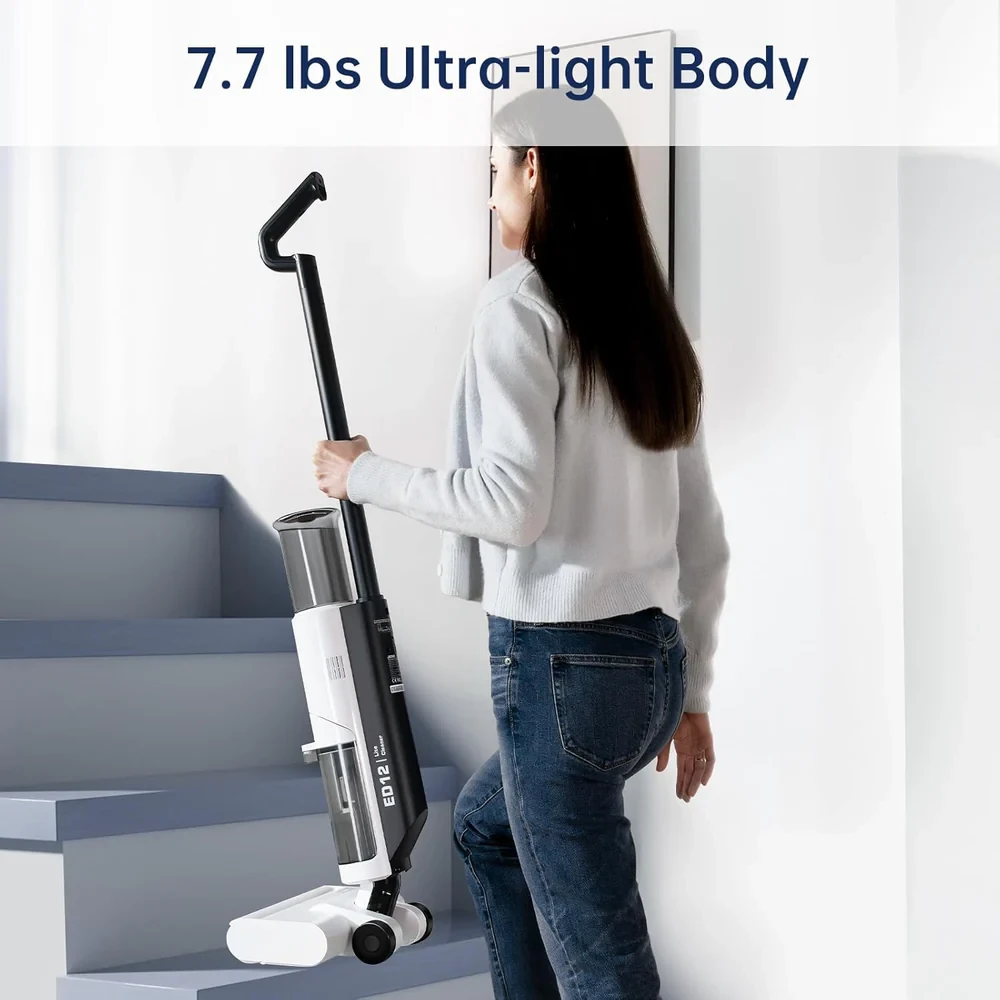 JONR Jonr ED12 Wet & Dry , Cordless Vacuum is perfect for any Hard Floor – White